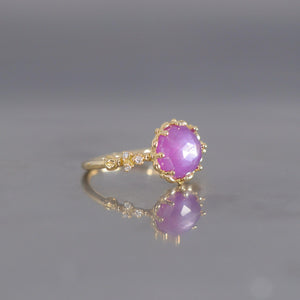 relaxline　cuffsring　スターサファイアローズカットリング