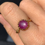 relaxline　cuffsring　スターサファイアローズカットリング