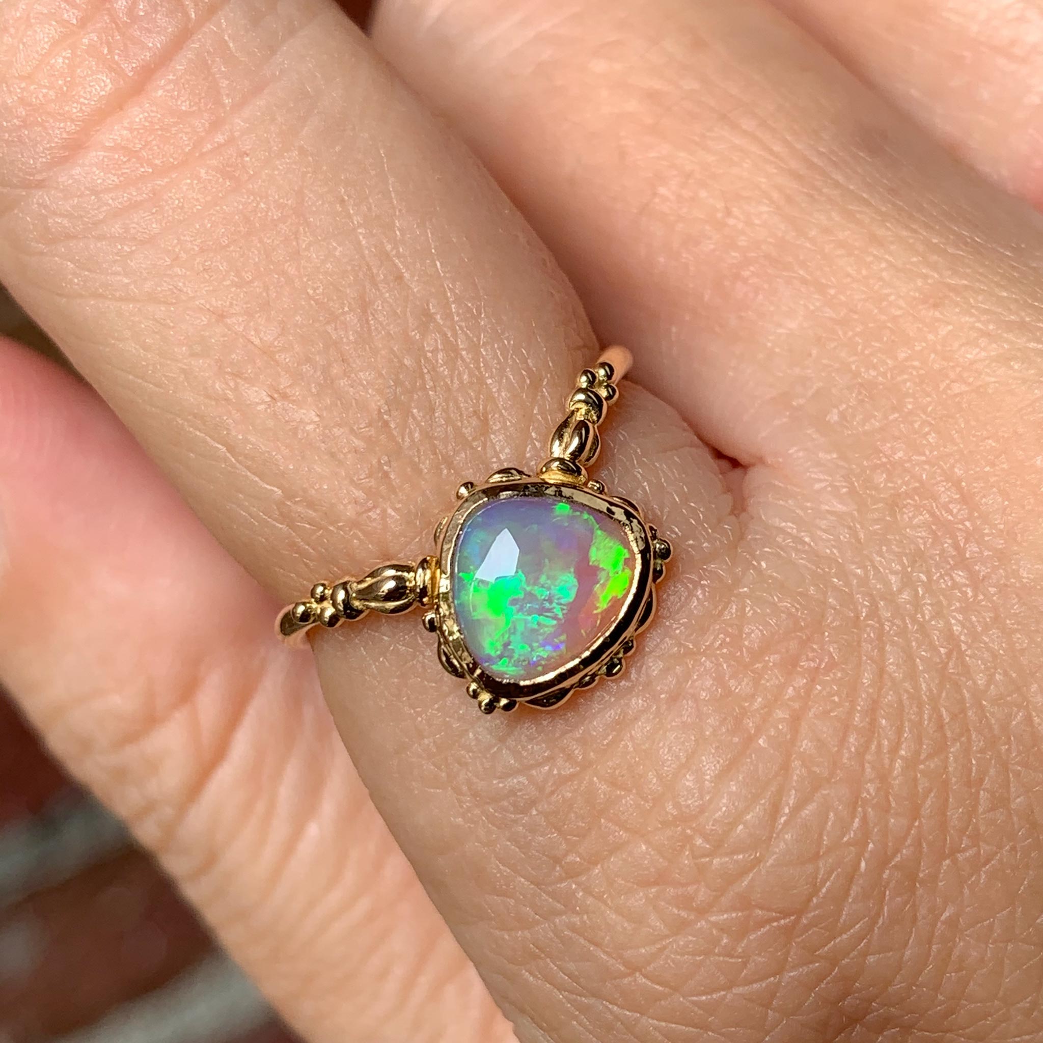 relaxline puff  ring　オーストラリアオパール　リング