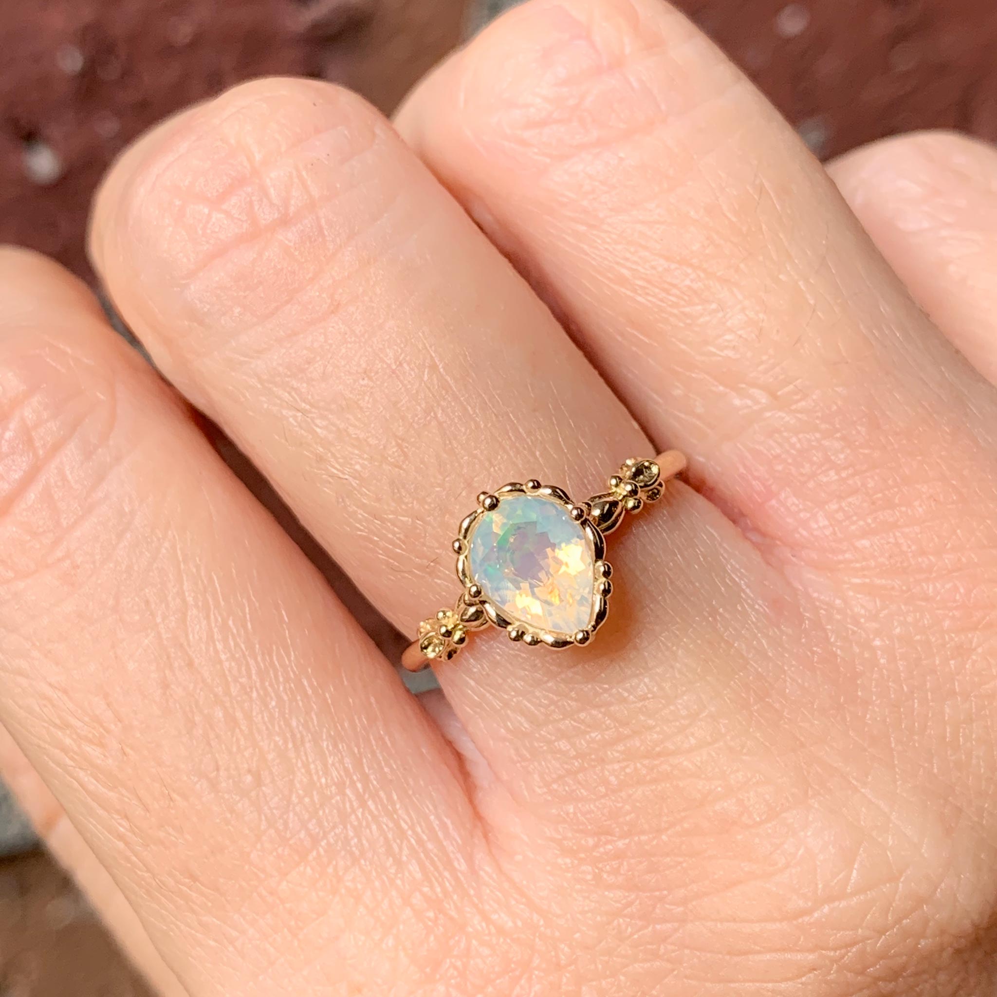 relaxline cuffs＆puff ring　メキシカンオパールリング