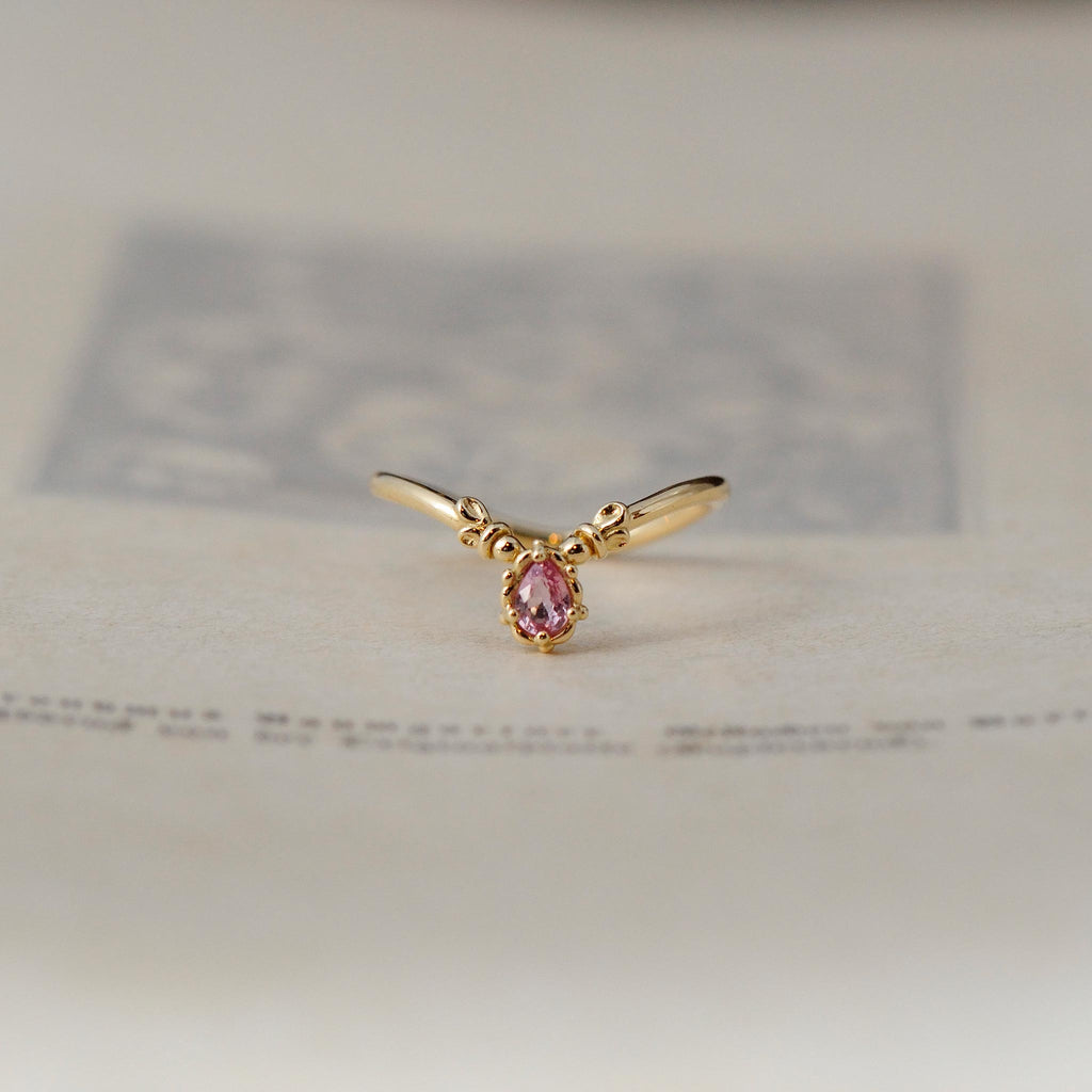 relaxline cuffs ring　パパラチアサファイアリング