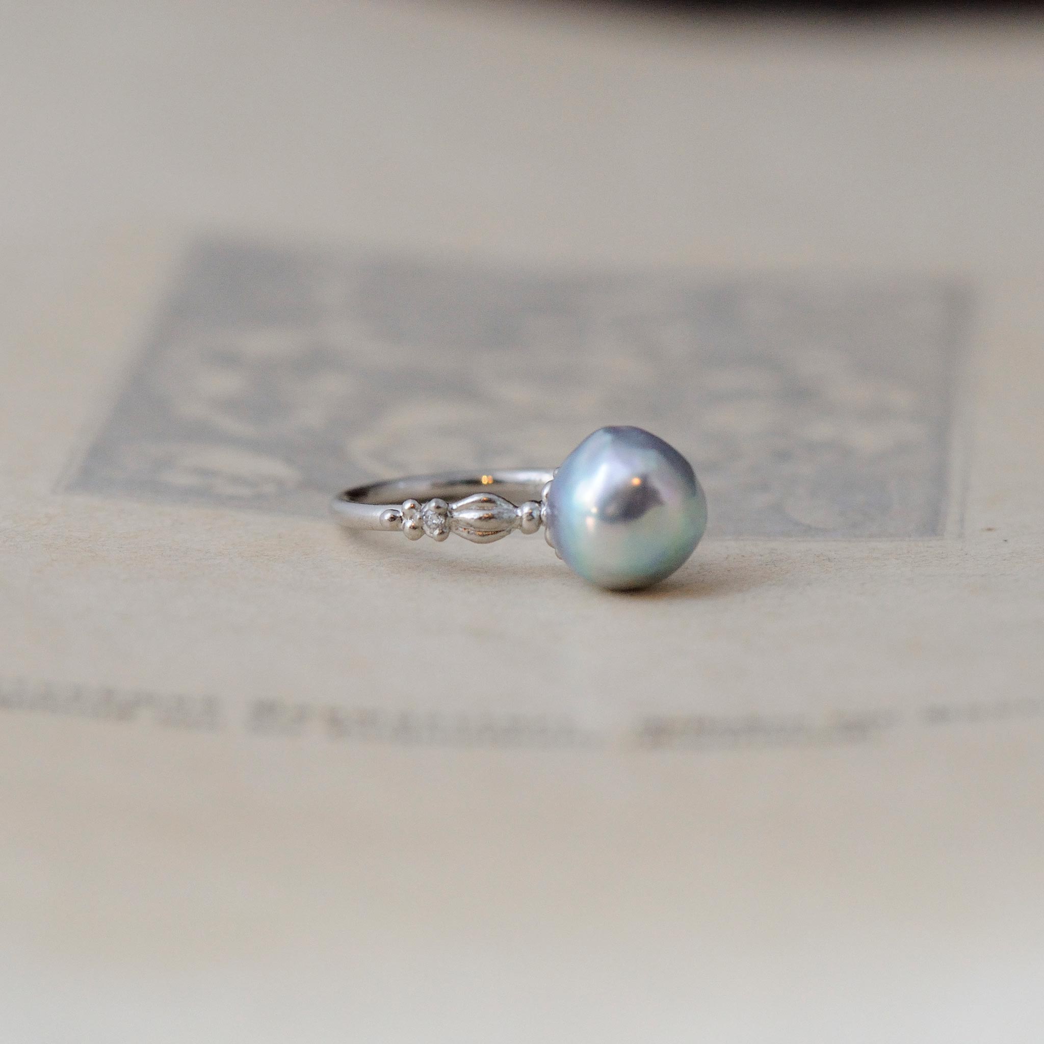 relaxline puff  ring　バロックパールリング