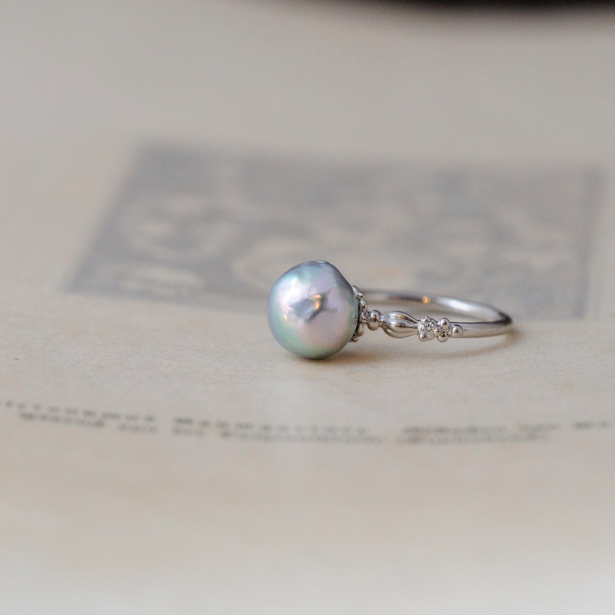 relaxline puff  ring　バロックパールリング