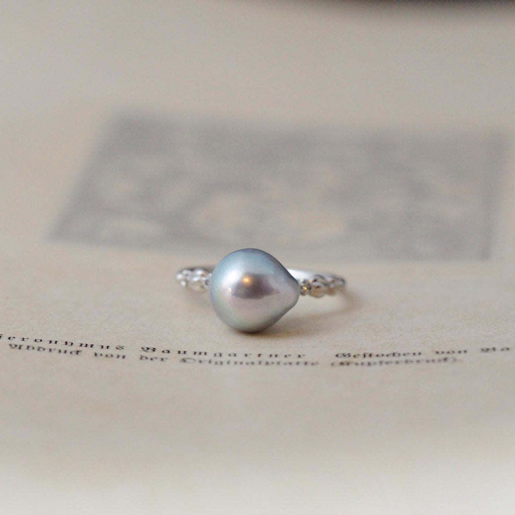 relaxline puff＆cuffs  ring　バロックパールリング