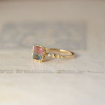 relaxr line cuffs＆puffsleeve ring　バイカラートルマリン×ダイヤリング