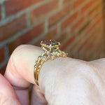 relaxr line cuffs＆puffsleeve ring　バイカラートルマリン×ダイヤリング