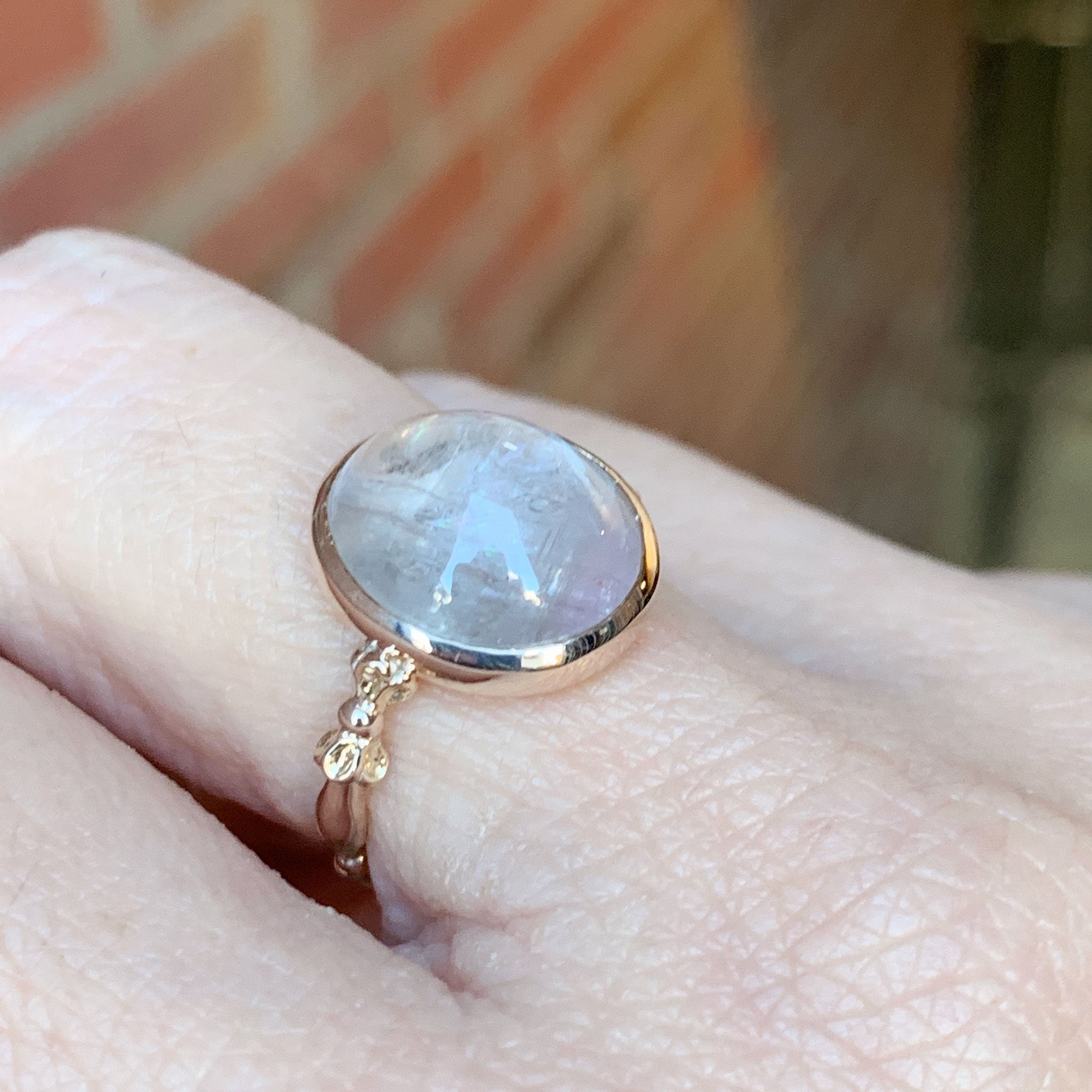 relax line cuffs ring　バイカラートルマリンカボションリング