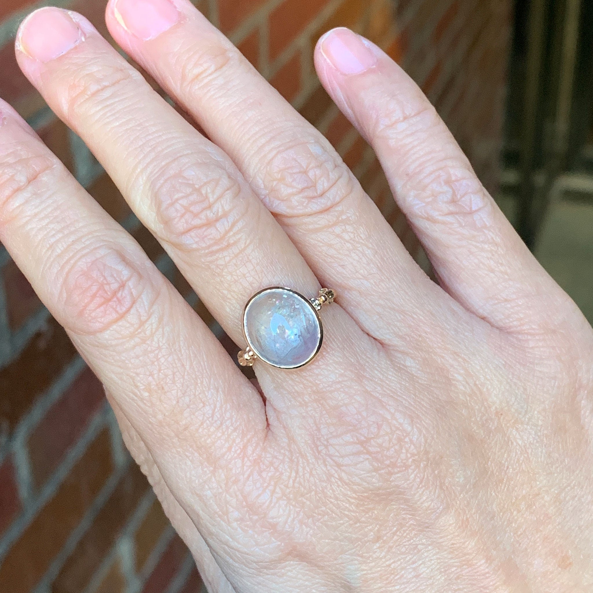 relax line cuffs ring　バイカラートルマリンカボションリング