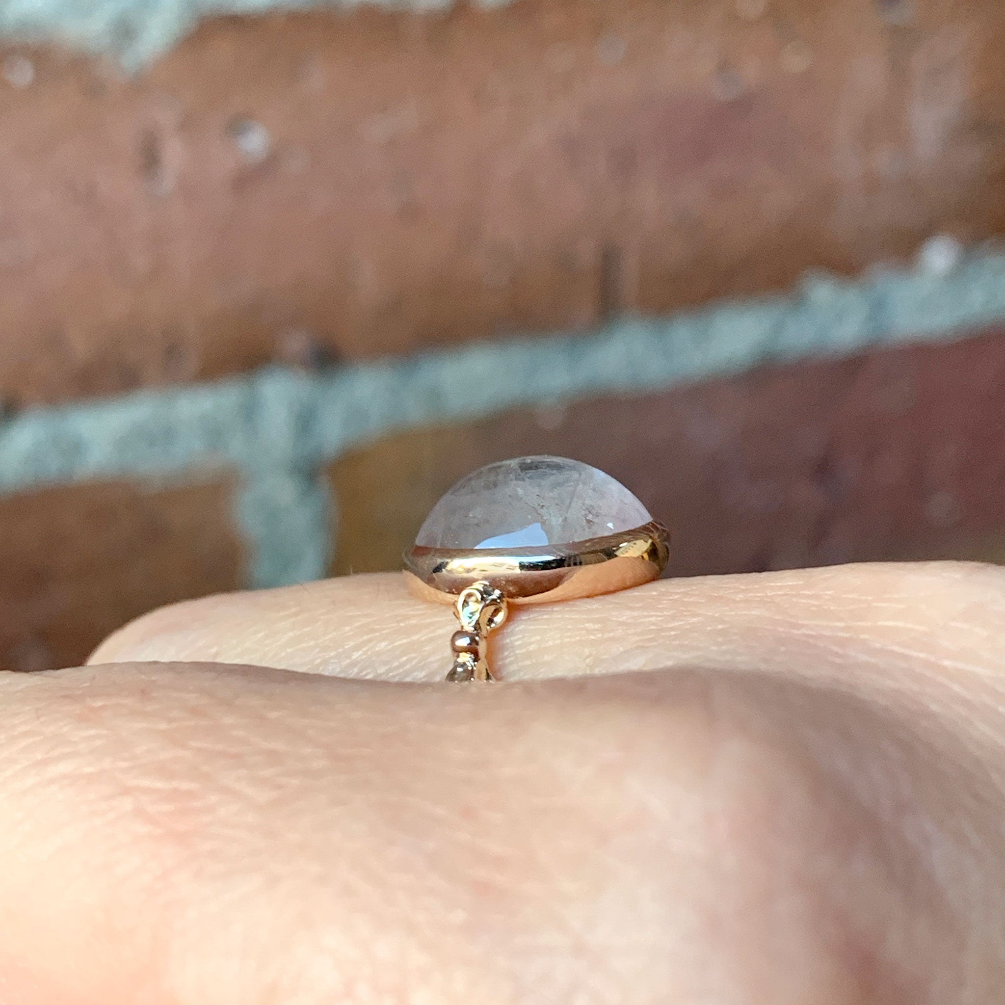 relax line cuffs ring　バイカラートルマリンカボションリング