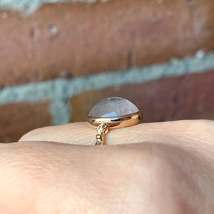 relax line cuffs ring　バイカラートルマリンカボションリング