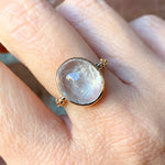 relax line cuffs ring　バイカラートルマリンカボションリング