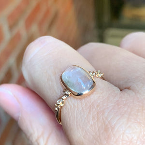 relax line cuffs ring　バイカラートルマリンカボションリング　クッション