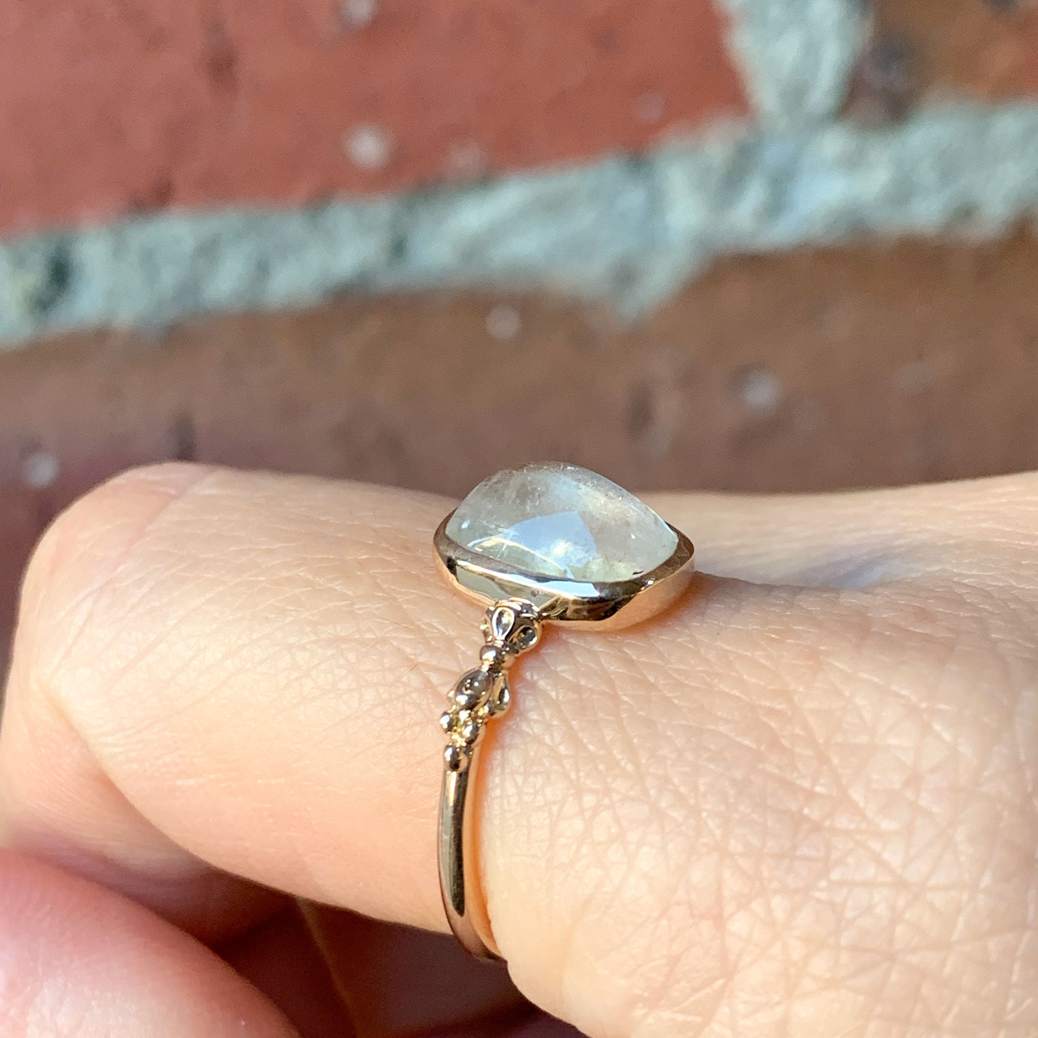 relax line cuffs ring　バイカラートルマリンカボションリング　クッション
