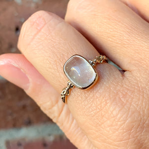 relax line cuffs ring　バイカラートルマリンカボションリング　クッション