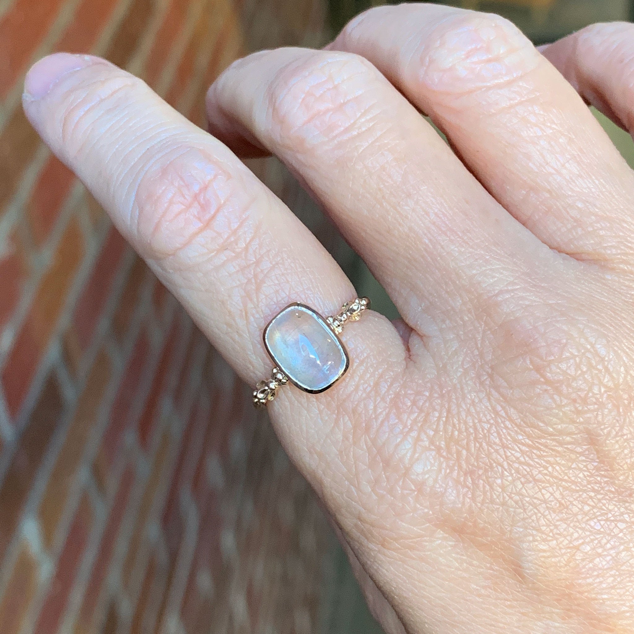 relax line cuffs ring　バイカラートルマリンカボションリング　クッション