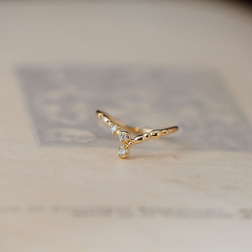 relax line stacking ring　ダイヤモンドスタッキングリング