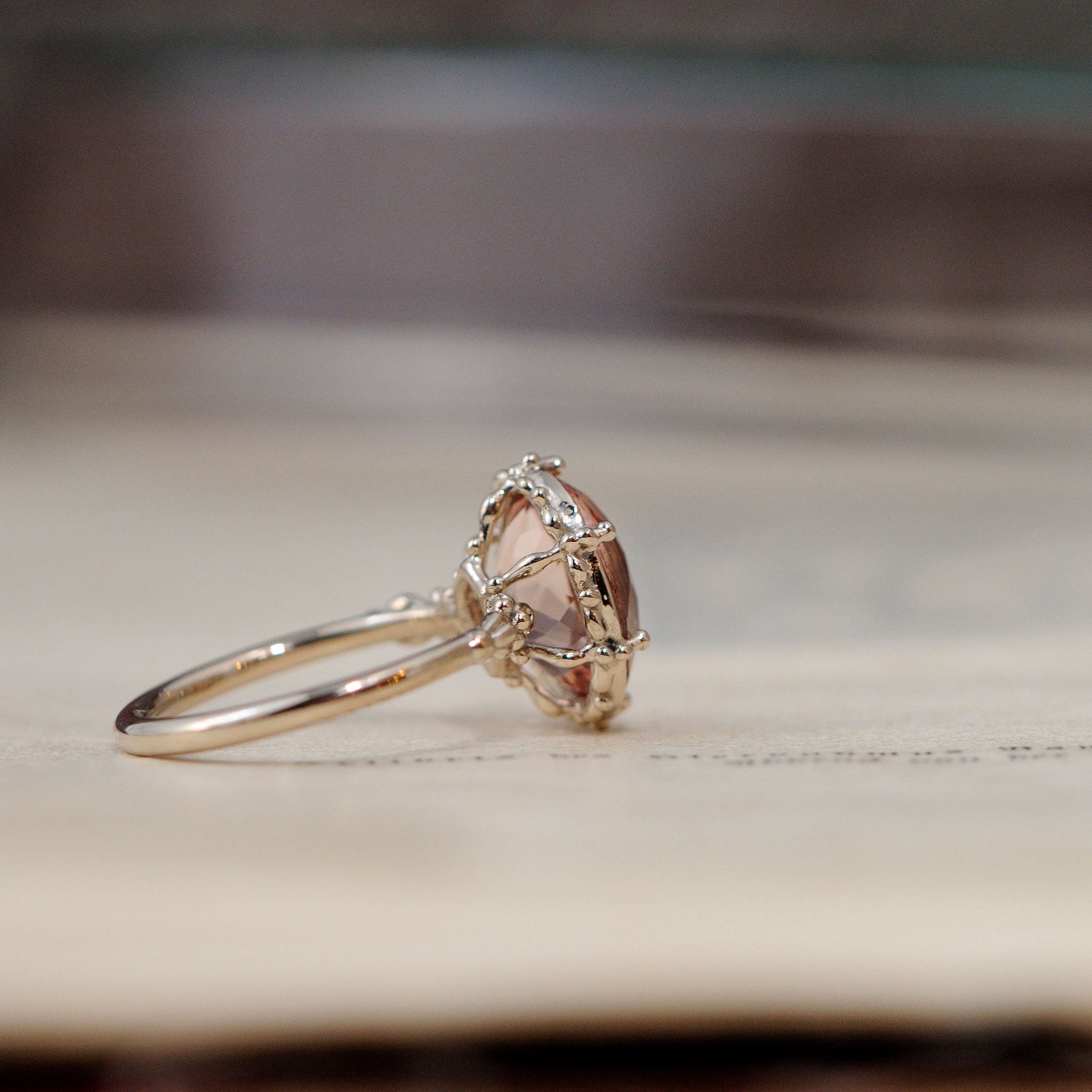 relax line sleeve ring　モルガナイトリング