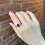 relax line puffsleeve ring Goethite in Amethyst