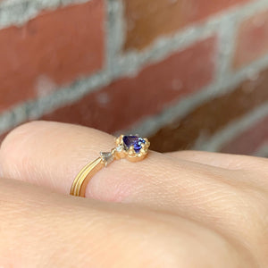 graceline　V shaped tiara ring sapphire/Vライン　ティアラリング