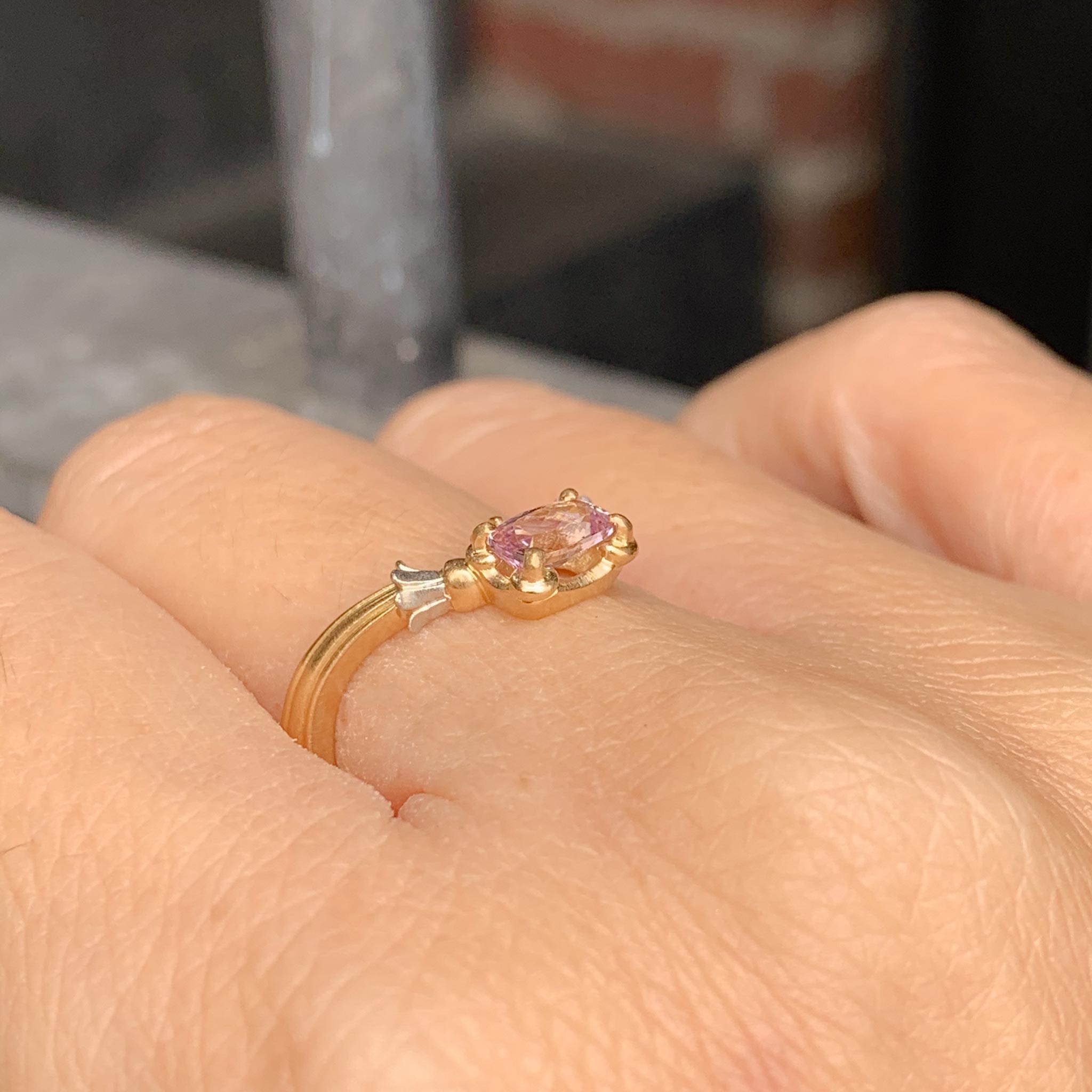 graceline　V shaped tiara ring topaz/Vライン　ティアラリング